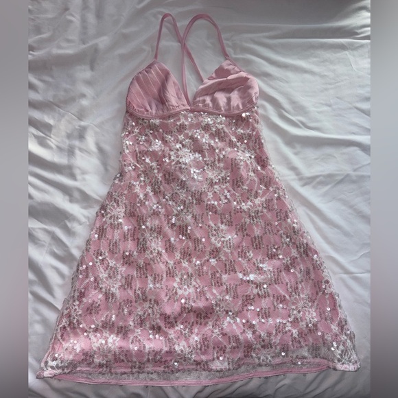 Princess Polly Disco Lace Sequin Lace Mini Dress - Picture 6 of 9